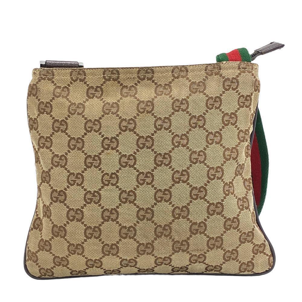 Gucci Beige GG Shoulder Crossbody Canvas Bag